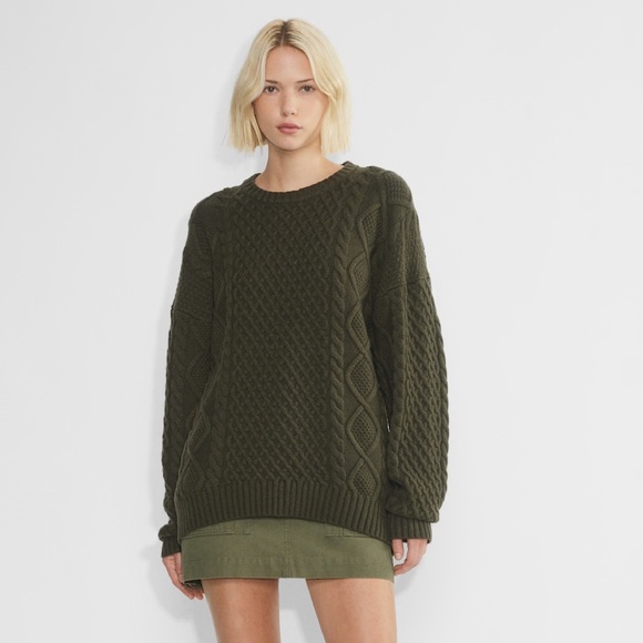 Aritzia Sunday Best Peggy Sweater - Size Large | Dark Olive - Picture 4 of 7